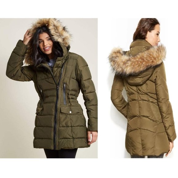 Steve Madden Jackets & Blazers - Steve Madden Heavy Parka Olive Green Coat